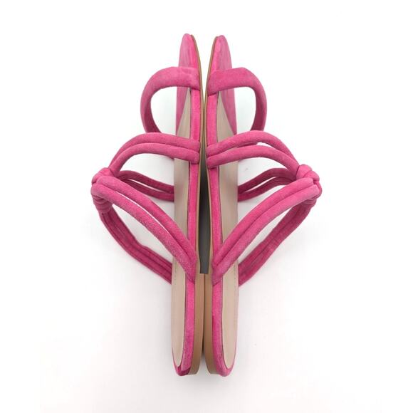 Stuart Weitzman Twist Knot Slip-On Flat Sandal Women's Peonia Size US7 EU38 - Picture 7 of 11